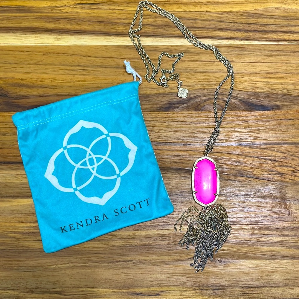 Large Hot Pink Kendra Scott Tassel Necklace